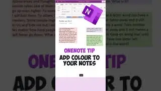 How to Add a Background Colour to Notes in OneNote #Short