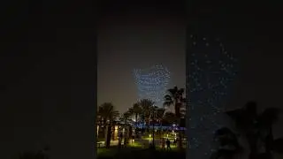 LED Drones Landing After a Drone Show