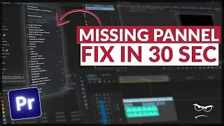 FIX Missing Effect Controls Panel and No Toolbar | Premiere Pro (2023)