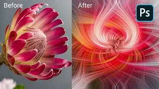 Artistic Flower Photo Effect | Twirl Effect | Swirl Effect - Photoshop Tutorial