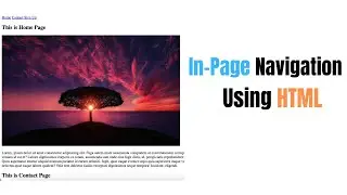 In page navigation in HTML || How to navigate within the same page