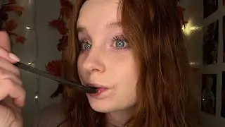 ASMR Eating Your Face With A Wooden Spoon!