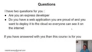 Deploy your Node\Express App to the Cloud - promo to my UDEMY course