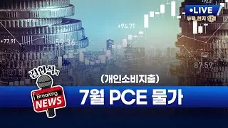 [김현석의 브레이킹 뉴스] 7월 PCE(개인소비지출) 물가 발표! 8월 30일 오후 9시 30분 L.I.V.E