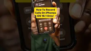 How To Set Up Call Recording On iPhone (iOS 18.1) Only.#iphone #apple  #ios18_1 #call #recording