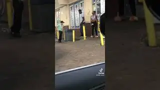 Lil boy fights grown woman