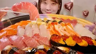 ASMR Sushi【Mukbang/ Eating Sounds】【English subtitles】　