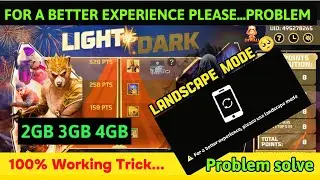 For A Better Experience Please Use Landscape Mode Problem|| Diwali Event Landscape Mode Problem FF