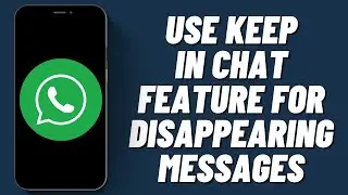 How to Use Keep in Chat Feature for Disappearing Messages on WhatsApp (2023)