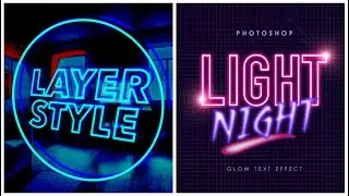 Glow Text Effect in Adobe Photoshop | Layer Style, Blending Options