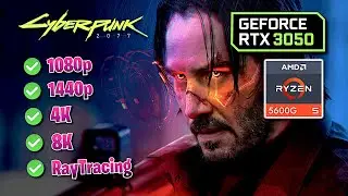 ✅ RTX 3050 - 8GB ✅ CyberPunk 2077 ✅ 1080p, 1440p, 4K y 8K ✅ Bajos y Ultra ✅ RTX + DLSS