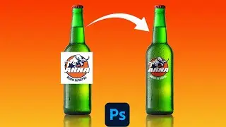 Realistic and fast way to place a logo in a glass bottle on photoshop