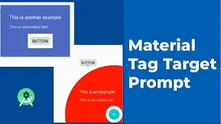 Material Tag Target Prompt in Android Studio Tutorial