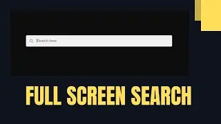 How To Design Full Screen Search Box Using HTML, CSS, & JavaScript