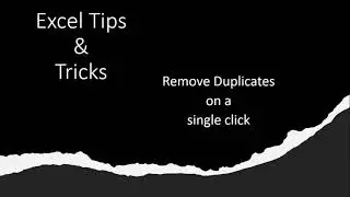 Remove Duplicate in excel super easy trick