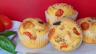 MUFFIN GUSTO PIZZA - Senza Glutine, Burro e Lattosio - Ricetta Facile Salata e Vegetariana - GFW