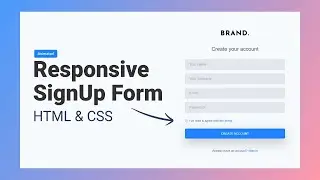 Responsive Animated Form Using HTML and CSS | CSS Forms | Responsive Design