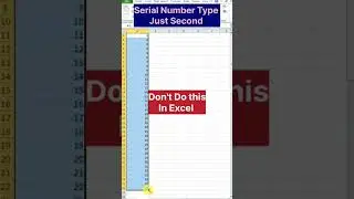 Automatic Serial no. fill in excel 