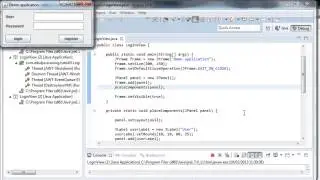 Our first window; login example. Java Swing Video Tutorials 3