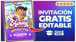 Invitacion cumpleaños de dora la exploradora