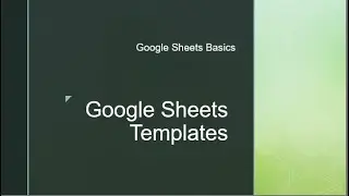 Google Sheets Templates | Technology Education