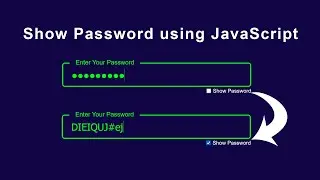 How to Show and Hide Input Field Password using JavaScript