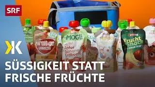 «Quetschies» im Test: Viel Zucker und Säure | 2021 | Kassensturz | SRF