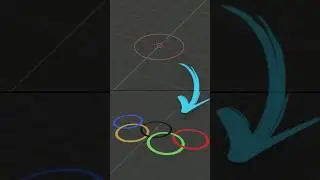 How to make Olympic Rings Logo in Blender 3D #blender #blenderian #cgian