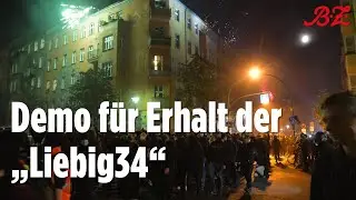 Berlin-Friedrichshain | 1300 Demonstranten protestieren für „Liebig34“