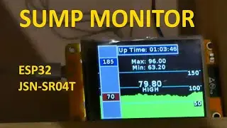 ESP32 JSN-SR04T Ultrasonic Sump Capacity Monitor / Alarm