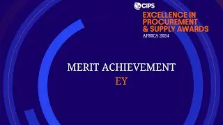 CIPS Africa Excellence In Procurement & Supply Awards 2024: Merit Certificate: EY