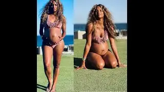 Pregnant Ciara showcases her blossoming baby bump in sexy bikini photos