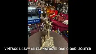 Vintage Heavy Metal Natural Gas Cigar Lighter FOR SALE $995