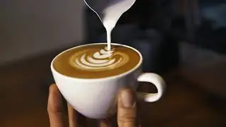 Serving a sparkling cappuccino in a cup nocopyright   Free Stock Video