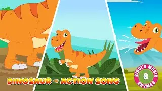 Dinosaur Action Song | Nursery Rhymes for kids | Bindis Music & Rymes