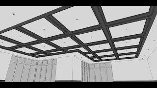 3d modeling a coffered ceiling using Sketchup