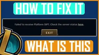 Fix Failed to Receive Platform SIPT Error in League of Legends (NEW)