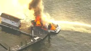 Firefighters respond to boat fire near City Island