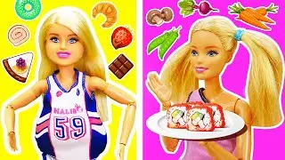 Игры в куклы Барби — роллы и фитнес! Смешные видео для девочек