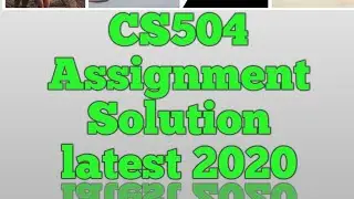 Assignment Solution CS504 | latest Assignment Solution CS504 2020 | Vu all assignment Solution