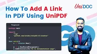 How To Add Links In PDF Files using UniPDF | Golang