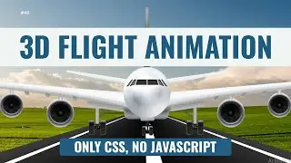 3D CSS Flight Animation With Take off and Landing Animation | Malayalam | Web Diary