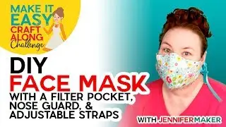 DIY Face Mask with Filter Pocket  - Make on a Cricut or By Hand!