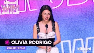 Olivia Rodrigo Accepts the Woman Of The Year Award At Billboards Women In Music Awards