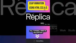 GSAP ANIMATION USING b CSS & JAVASCRIPT #shorts #gsapanimation