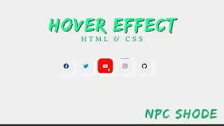 Stunning Social Media Icons Hover Effect with HTML and CSS