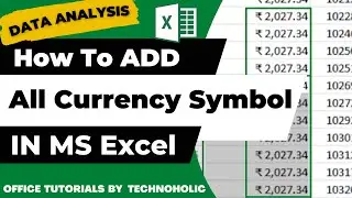 How to Add a Currency Symbol to Numbers in MS Excel