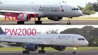 RB211 vs PW2000...757-200 Epic Showdown @ St Kitts R.L.B Int'l Airport