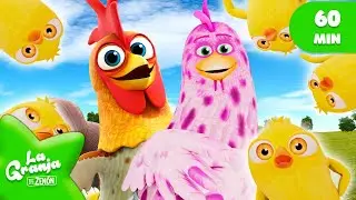 Cinco Huevitos 🐣 60 MIN ⏰ Diversión en La Granja 🌈Canciones Infantiles | La Granja de Zenón