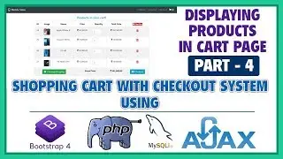 #4 Shopping Cart With Checkout System Using Bootstrap 4, PHP, MySQLi & Ajax | Creating Cart Page